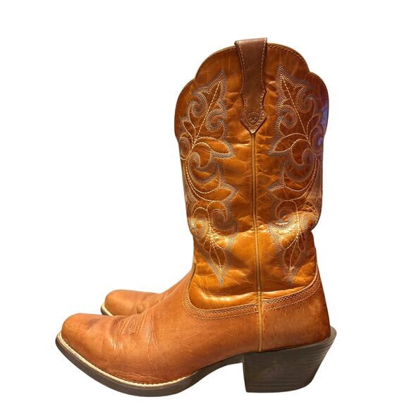 Ariat Round Up Women’s 10B Square Toe Western Cowboy Boots - Picture 13 of 13